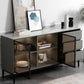 Contemporary Stone Top Sideboard 3 Drawers 2 Doors Sideboard for Living Room Clearhalo 'buffet_sideboard' 'Buffets & Sideboards' 'furn' 'furn_buffet_sideboard' 'Furniture' 'Kitchen & Dining Furniture' 6139510