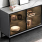 Contemporary Stone Top Sideboard 3 Drawers 2 Doors Sideboard for Living Room Clearhalo 'buffet_sideboard' 'Buffets & Sideboards' 'furn' 'furn_buffet_sideboard' 'Furniture' 'Kitchen & Dining Furniture' 6139517