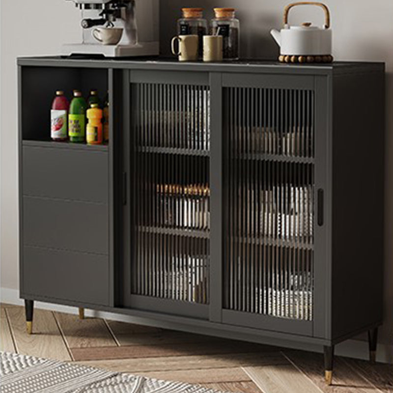 Zeitgenössische einstellbare Regale Sideboard Open Storage Server mit Glastüren