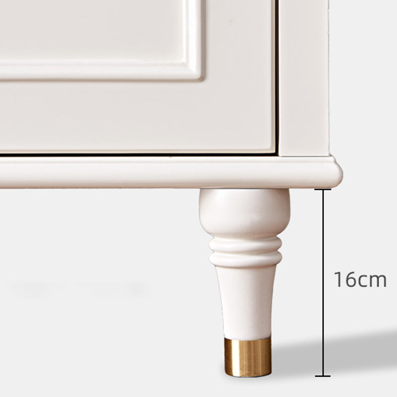 Serveur d'étagère réglable contemporain Server en pierre supérieure avec des jambes en bois massif