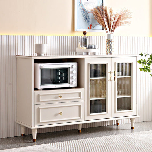 Server in pietra per scaffali regolabili contemporanei con gambe in legno massiccio