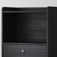 Zwarte open opbergserver Glam Wood Dining Server met 2 lades