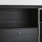 Zwarte open opbergserver Glam Wood Dining Server met 2 lades