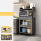 Black Metal Dining Server Contemporary Buffet Server for Kitchen 23.6"L x 12.6"W x 50.4"H Clearhalo 'buffet_sideboard' 'Buffets & Sideboards' 'furn' 'furn_buffet_sideboard' 'Furniture' 'Kitchen & Dining Furniture' 6139687