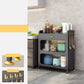 Black Metal Dining Server Contemporary Buffet Server for Kitchen 27.6"L x 12.6"W x 37.0"H Clearhalo 'buffet_sideboard' 'Buffets & Sideboards' 'furn' 'furn_buffet_sideboard' 'Furniture' 'Kitchen & Dining Furniture' 6139690