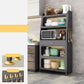 Black Metal Dining Server Contemporary Buffet Server for Kitchen 27.6"L x 12.6"W x 63"H Clearhalo 'buffet_sideboard' 'Buffets & Sideboards' 'furn' 'furn_buffet_sideboard' 'Furniture' 'Kitchen & Dining Furniture' 6139694