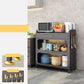 Black Metal Dining Server Contemporary Buffet Server for Kitchen 31.5"L x 12.6"W x 37.0"H Clearhalo 'buffet_sideboard' 'Buffets & Sideboards' 'furn' 'furn_buffet_sideboard' 'Furniture' 'Kitchen & Dining Furniture' 6139696