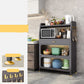 Black Metal Dining Server Contemporary Buffet Server for Kitchen 31.5"L x 12.6"W x 50.4"H Clearhalo 'buffet_sideboard' 'Buffets & Sideboards' 'furn' 'furn_buffet_sideboard' 'Furniture' 'Kitchen & Dining Furniture' 6139698