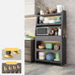 Black Metal Dining Server Contemporary Buffet Server for Kitchen 31.5"L x 12.6"W x 63"H Clearhalo 'buffet_sideboard' 'Buffets & Sideboards' 'furn' 'furn_buffet_sideboard' 'Furniture' 'Kitchen & Dining Furniture' 6139700