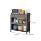Black Metal Dining Server Contemporary Buffet Server for Kitchen Clearhalo 'buffet_sideboard' 'Buffets & Sideboards' 'furn' 'furn_buffet_sideboard' 'Furniture' 'Kitchen & Dining Furniture' 6139711