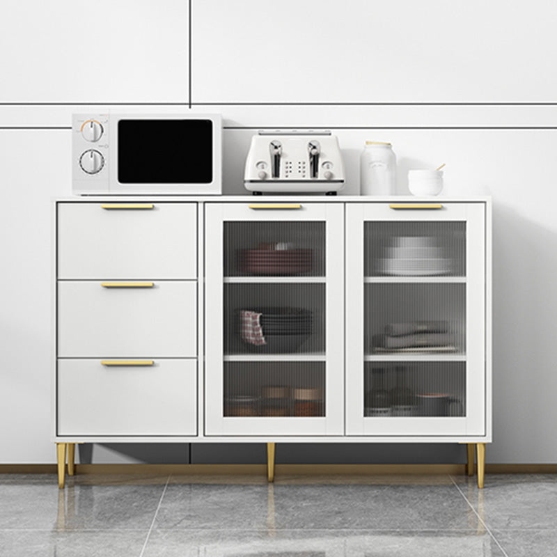 Poix de verre à bois en bois d'ingénierie Glam Buisse de verre avec des jambes dorées