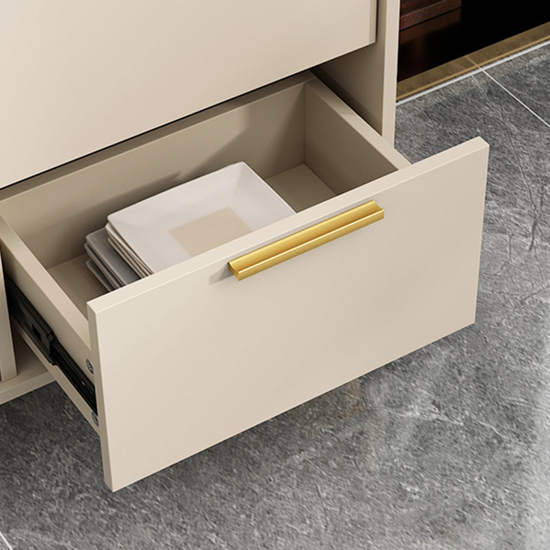 Poix de verre à bois en bois d'ingénierie Glam Buisse de verre avec des jambes dorées