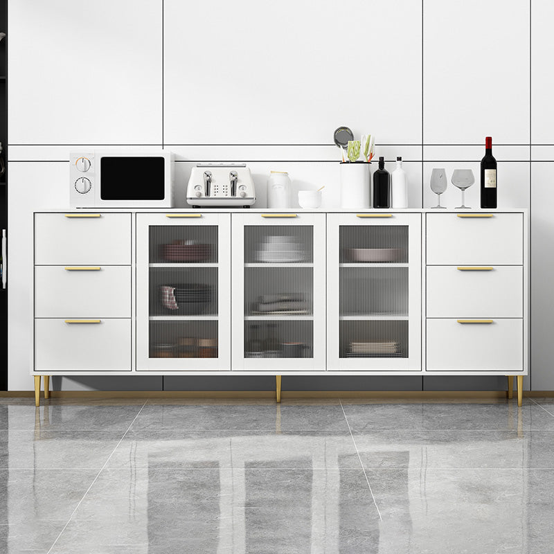 Poix de verre à bois en bois d'ingénierie Glam Buisse de verre avec des jambes dorées