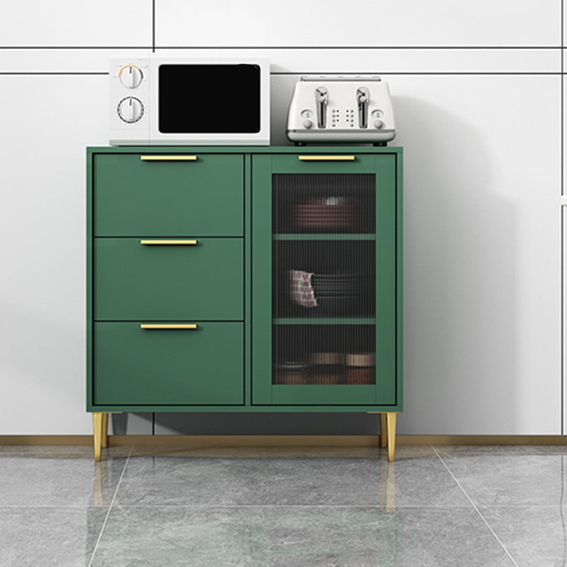 Poix de verre à bois en bois d'ingénierie Glam Buisse de verre avec des jambes dorées