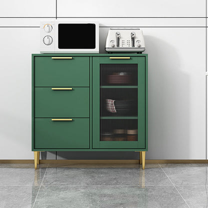 Poix de verre à bois en bois d'ingénierie Glam Buisse de verre avec des jambes dorées