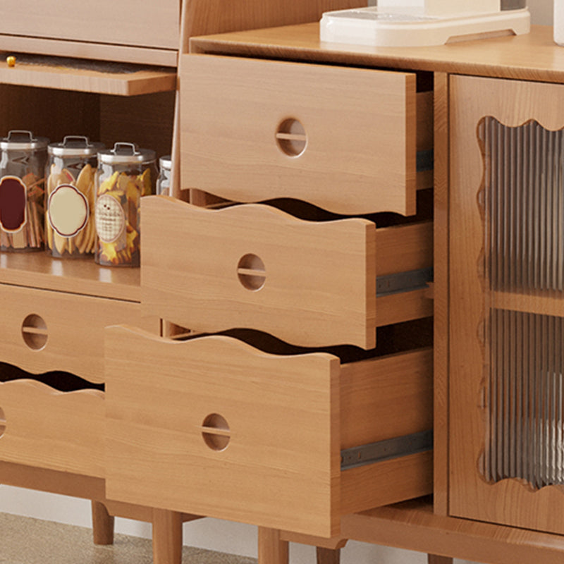 引き出し付きパインソリッドウッドダイニングサーバーコンテンポラリービュッフェテーブル