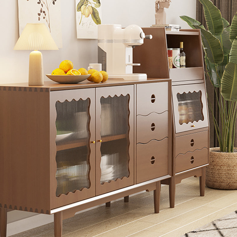 引き出し付きパインソリッドウッドダイニングサーバーコンテンポラリービュッフェテーブル