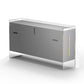 Contemporary Wood Buffet Sideboard Cabinets with Acrylic Frame Sideboard 63"L x 16"W x 35"H Grey Clearhalo 'buffet_sideboard' 'Buffets & Sideboards' 'furn' 'furn_buffet_sideboard' 'Furniture' 'Kitchen & Dining Furniture' 6139838