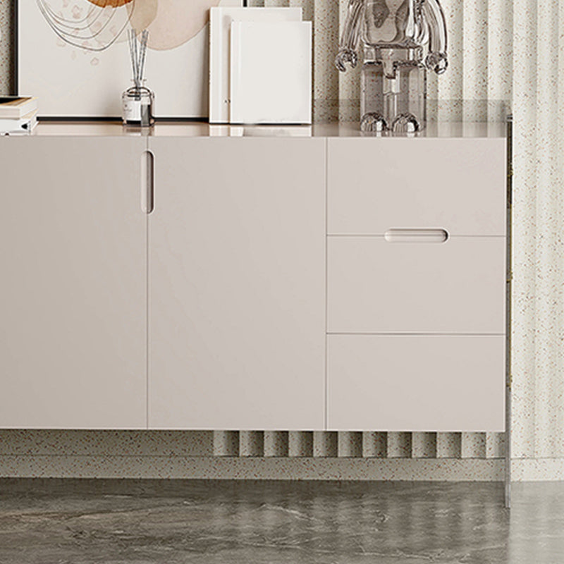 Contemporary Wood Buffet Sideboard Cabinets with Acrylic Frame Sideboard Clearhalo 'buffet_sideboard' 'Buffets & Sideboards' 'furn' 'furn_buffet_sideboard' 'Furniture' 'Kitchen & Dining Furniture' 6139841