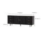 Tavolo da buffet Glam in legno massello nero Tavolo da buffet Glam con 6 cassetti e 2 ante