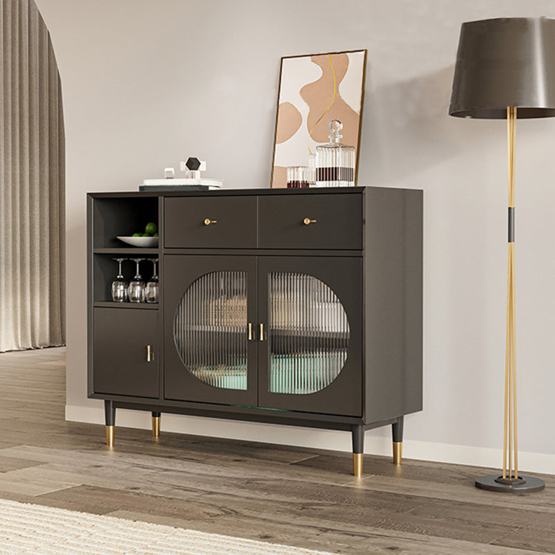 Mesa del aparador de madera diseñada con cajones de comedor glamoroso