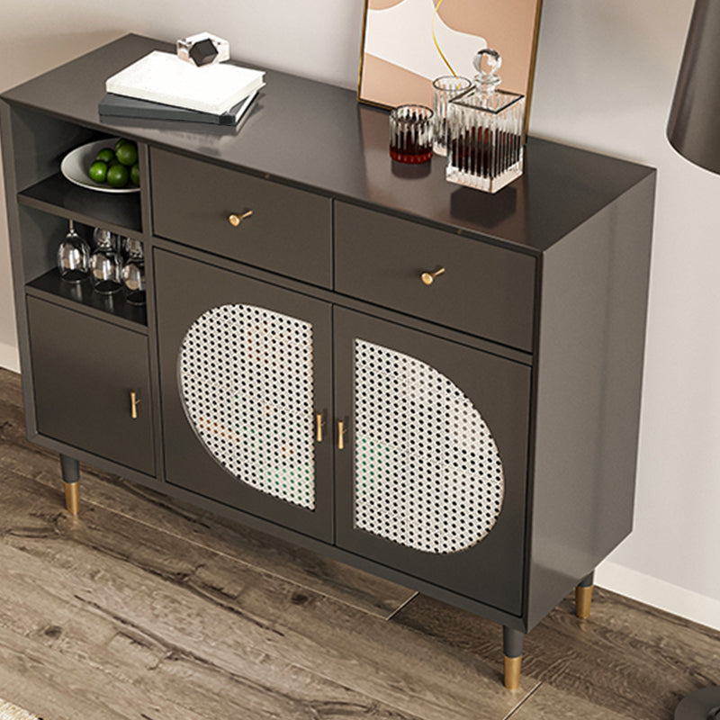 Mesa del aparador de madera diseñada con cajones de comedor glamoroso