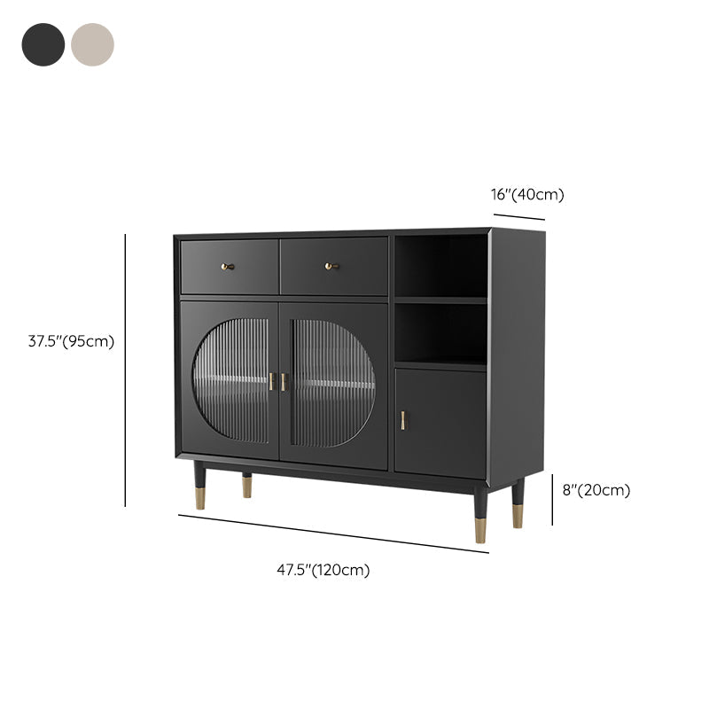 Mesa del aparador de madera diseñada con cajones de comedor glamoroso