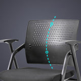 Sedia conferenza ergonomica a metà schiena sedia ospite contemporanea senza ruote