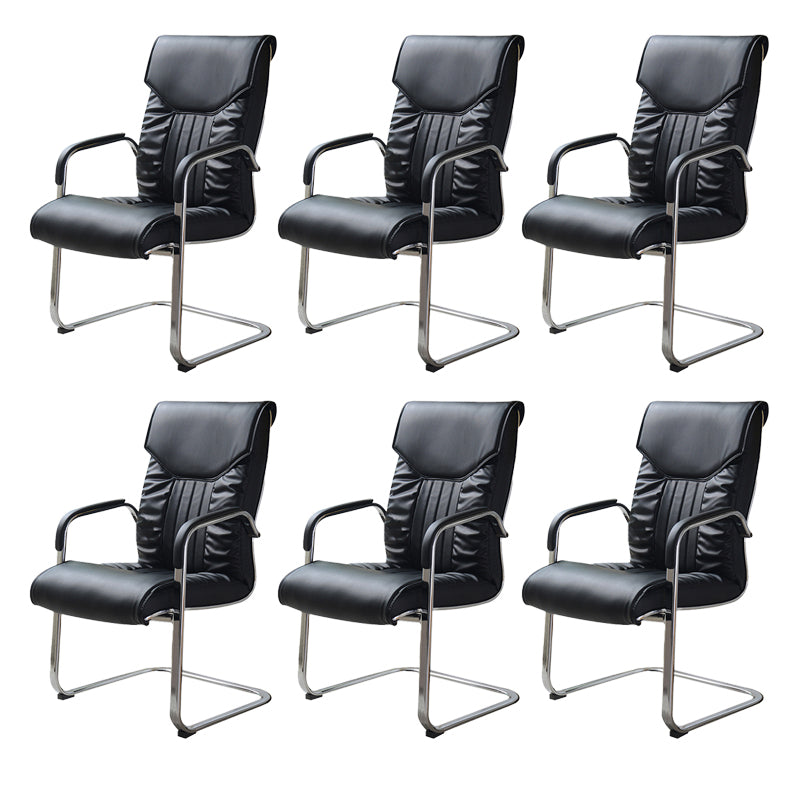 22" Wide Contemporary Executive Chair No Wheels Managers Chair 6 Piece Set Clearhalo 'furn' 'furn_office_chair' 'Furniture' 'Office Chairs' 'Office Furniture' 'office_chair' 6139963