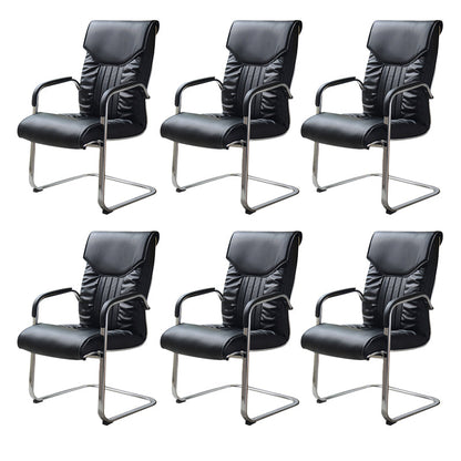 22" Wide Contemporary Executive Chair No Wheels Managers Chair 6 Piece Set Clearhalo 'furn' 'furn_office_chair' 'Furniture' 'Office Chairs' 'Office Furniture' 'office_chair' 6139963