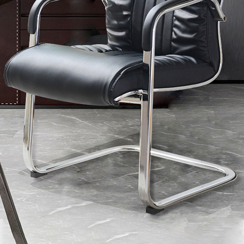 22" Wide Contemporary Executive Chair No Wheels Managers Chair Clearhalo 'furn' 'furn_office_chair' 'Furniture' 'Office Chairs' 'Office Furniture' 'office_chair' 6139966