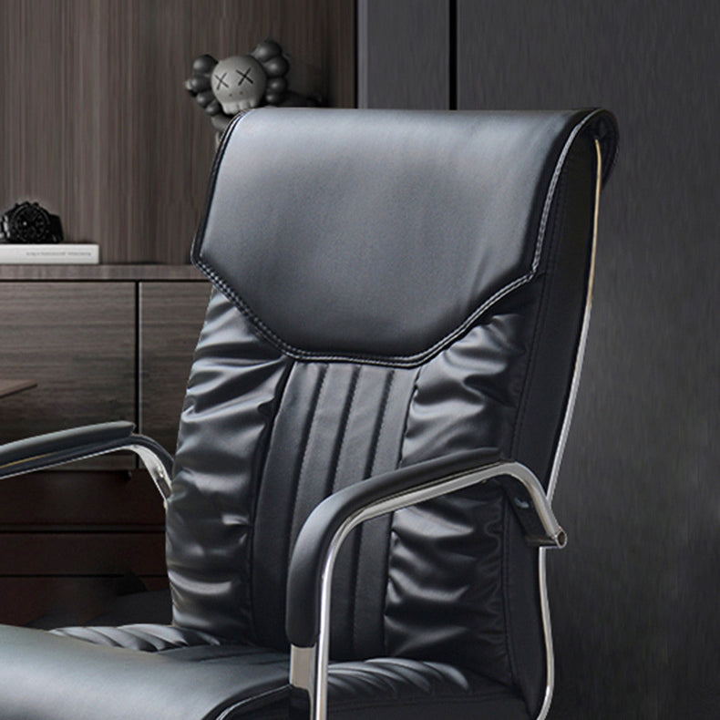 22" Wide Contemporary Executive Chair No Wheels Managers Chair Clearhalo 'furn' 'furn_office_chair' 'Furniture' 'Office Chairs' 'Office Furniture' 'office_chair' 6139969
