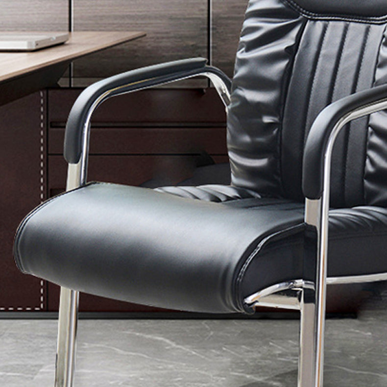 22" Wide Contemporary Executive Chair No Wheels Managers Chair Clearhalo 'furn' 'furn_office_chair' 'Furniture' 'Office Chairs' 'Office Furniture' 'office_chair' 6139970