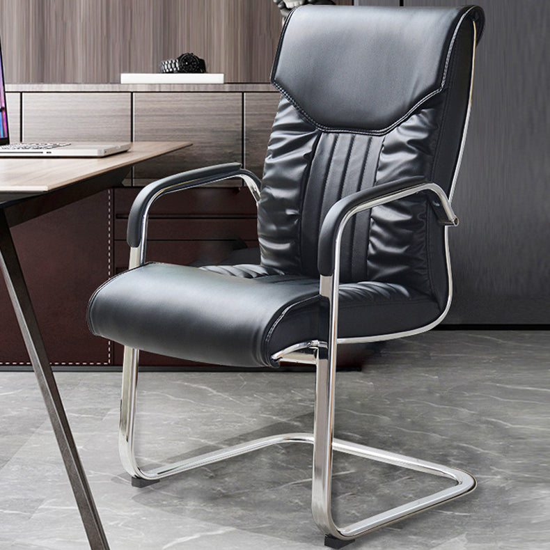 22" Wide Contemporary Executive Chair No Wheels Managers Chair Clearhalo 'furn' 'furn_office_chair' 'Furniture' 'Office Chairs' 'Office Furniture' 'office_chair' 6139971