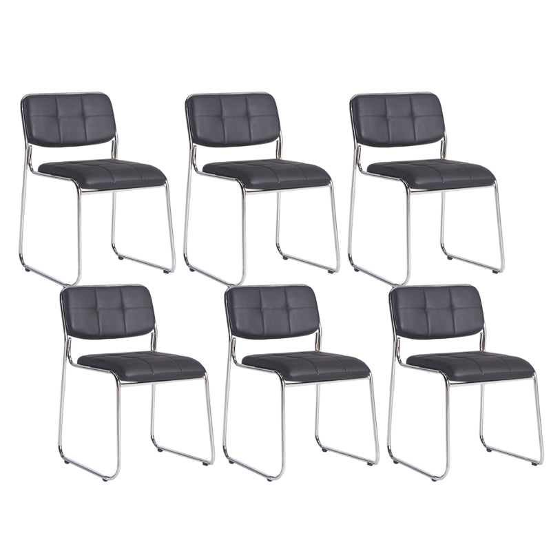Low Back Conference Chair Contemporary No Wheels Guest Chair 6 Piece Set Clearhalo 'furn' 'furn_office_chair' 'Furniture' 'Office Chairs' 'Office Furniture' 'office_chair' 6139974