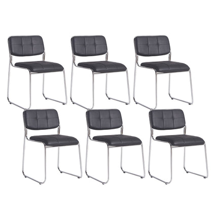 Low Back Conference Chair Contemporary No Wheels Guest Chair 6 Piece Set Clearhalo 'furn' 'furn_office_chair' 'Furniture' 'Office Chairs' 'Office Furniture' 'office_chair' 6139974