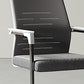 Modern Fixed Arms Gray Office Chair Ergonomic Desk Chair without Wheels