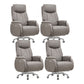 18"W Contemporary Office Chair Chrome Tilt Mechanism Swivel Chair 4 Piece Set Clearhalo 'furn' 'furn_office_chair' 'Furniture' 'Office Chairs' 'Office Furniture' 'office_chair' 6140004