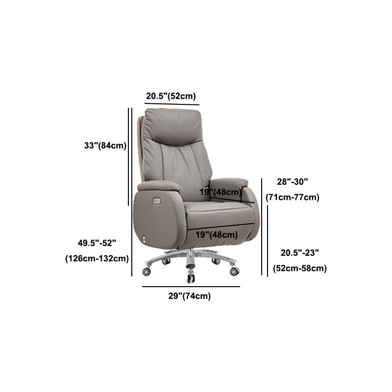18"W Contemporary Office Chair Chrome Tilt Mechanism Swivel Chair Clearhalo 'furn' 'furn_office_chair' 'Furniture' 'Office Chairs' 'Office Furniture' 'office_chair' 6140011