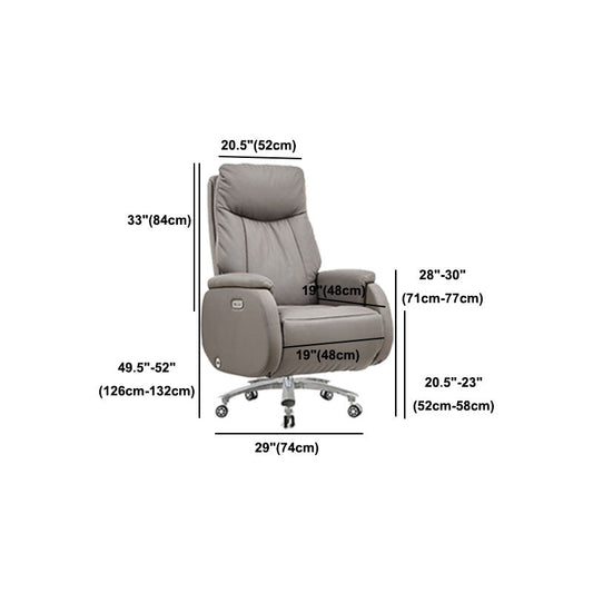 18"W Contemporary Office Chair Chrome Tilt Mechanism Swivel Chair