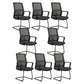 Black Contemporary Office Chair Breathable Air Grid Upholstered Desk Chair Black 8 Piece Set Casters Not Included Clearhalo 'furn' 'furn_office_chair' 'Furniture' 'Office Chairs' 'Office Furniture' 'office_chair' 6140018