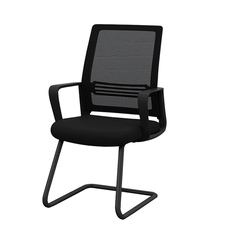 Black Contemporary Office Chair Breathable Air Grid Upholstered Desk Chair Clearhalo 'furn' 'furn_office_chair' 'Furniture' 'Office Chairs' 'Office Furniture' 'office_chair' 6140021