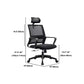 Black Contemporary Office Chair Breathable Air Grid Upholstered Desk Chair Clearhalo 'furn' 'furn_office_chair' 'Furniture' 'Office Chairs' 'Office Furniture' 'office_chair' 6140030