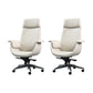 Modern Arms Included Chair High-Back Leather Desk Chair with Wheels Grey 2 Piece Set Clearhalo 'furn' 'furn_office_chair' 'Furniture' 'Office Chairs' 'Office Furniture' 'office_chair' 6140032