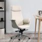 Modern Arms Included Chair High-Back Leather Desk Chair with Wheels Beige 1 Piece Clearhalo 'furn' 'furn_office_chair' 'Furniture' 'Office Chairs' 'Office Furniture' 'office_chair' 6140034