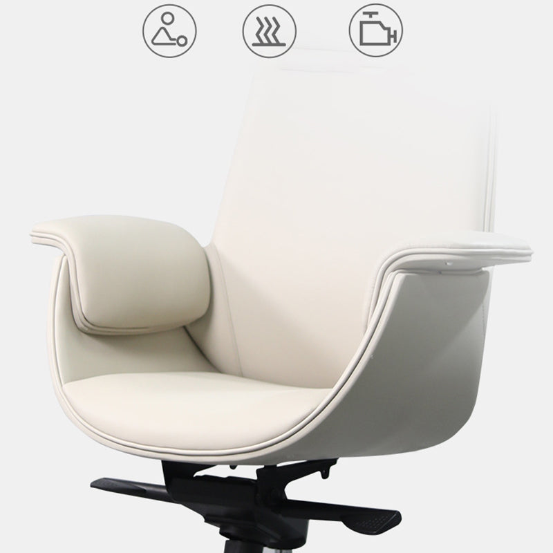 Modern Arms Included Chair High-Back Leather Desk Chair with Wheels Clearhalo 'furn' 'furn_office_chair' 'Furniture' 'Office Chairs' 'Office Furniture' 'office_chair' 6140036