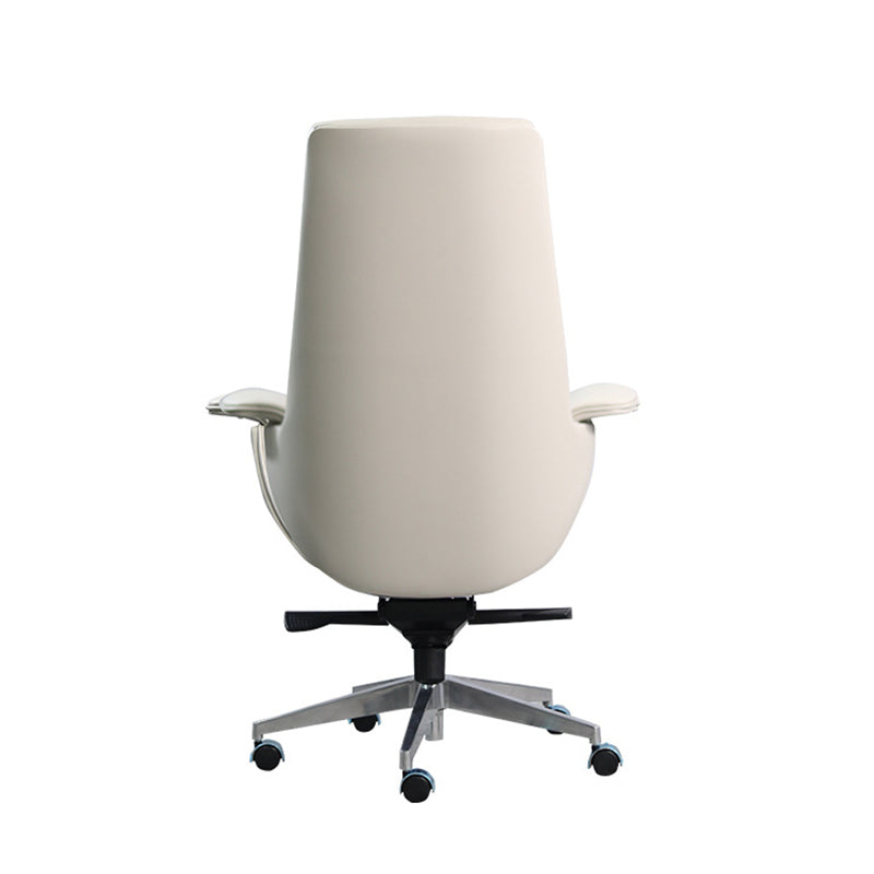 Modern Arms Included Chair High-Back Leather Desk Chair with Wheels Clearhalo 'furn' 'furn_office_chair' 'Furniture' 'Office Chairs' 'Office Furniture' 'office_chair' 6140047