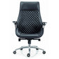 Fixed Arms Swivel Office Chair Faux Leather and Chrome Frame Managers Chair Clearhalo 'furn' 'furn_office_chair' 'Furniture' 'Office Chairs' 'Office Furniture' 'office_chair' 6140071
