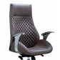 Fixed Arms Swivel Office Chair Faux Leather and Chrome Frame Managers Chair Clearhalo 'furn' 'furn_office_chair' 'Furniture' 'Office Chairs' 'Office Furniture' 'office_chair' 6140073