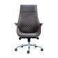 Fixed Arms Swivel Office Chair Faux Leather and Chrome Frame Managers Chair Clearhalo 'furn' 'furn_office_chair' 'Furniture' 'Office Chairs' 'Office Furniture' 'office_chair' 6140074